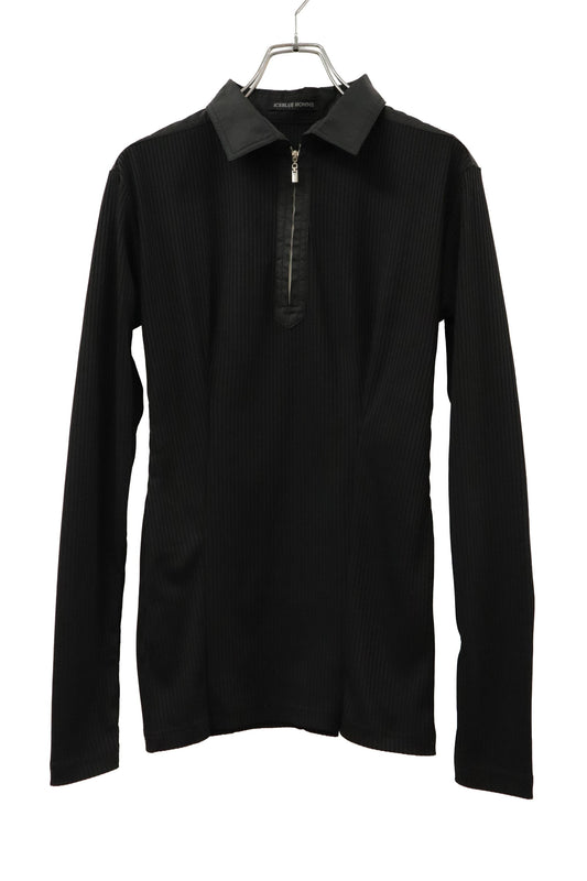 half zip rib tops/RM-［2608-036］