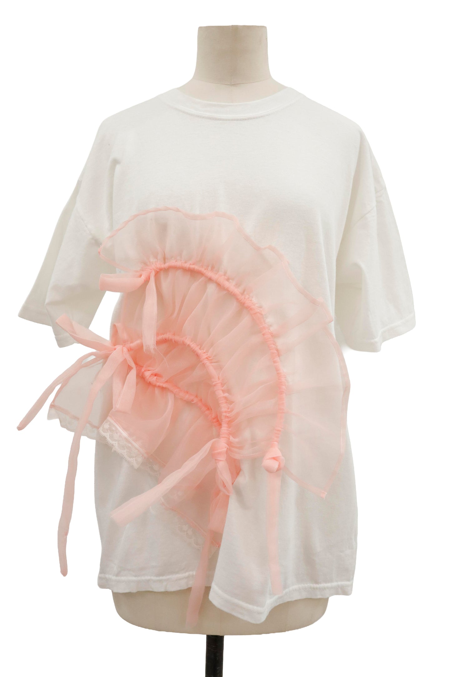 shirring ribbon tee/RM-［2605-029］