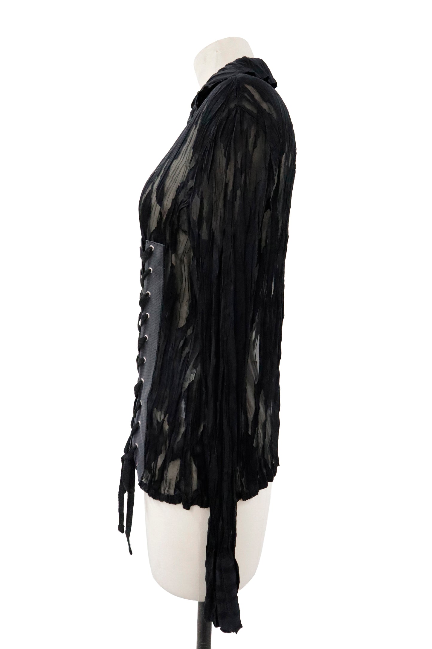 lace up shirt/RM-［2605-021］