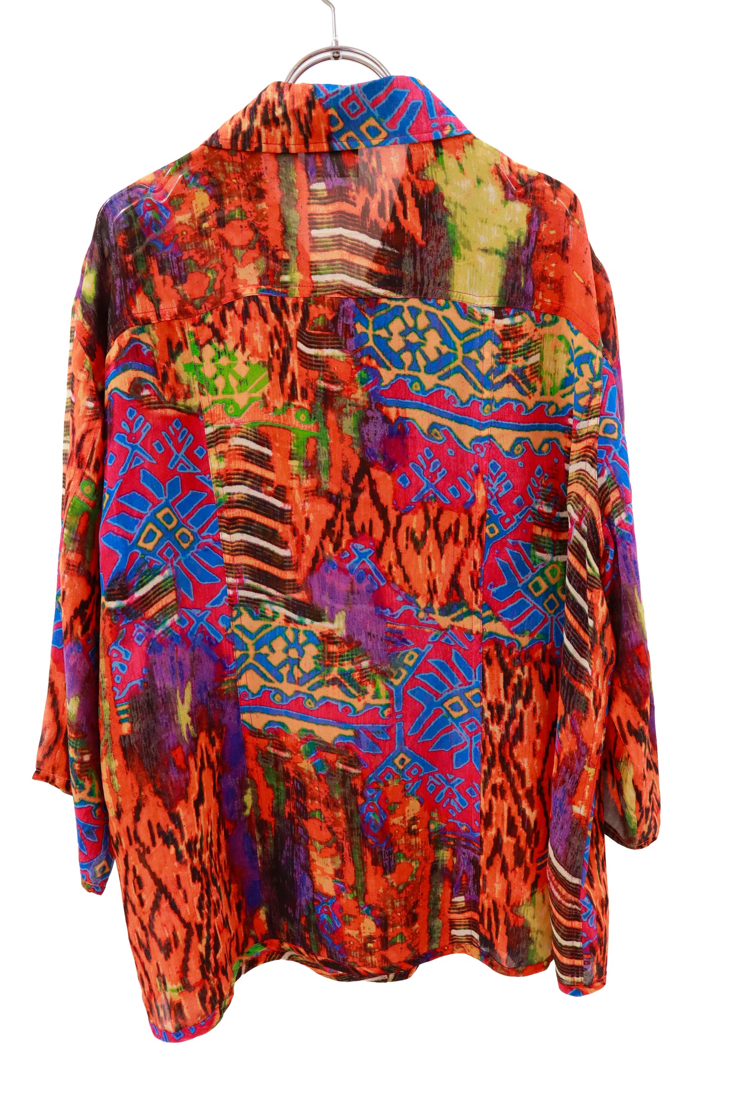 90's CHICO'S silk shirt/NV-［2511-027］