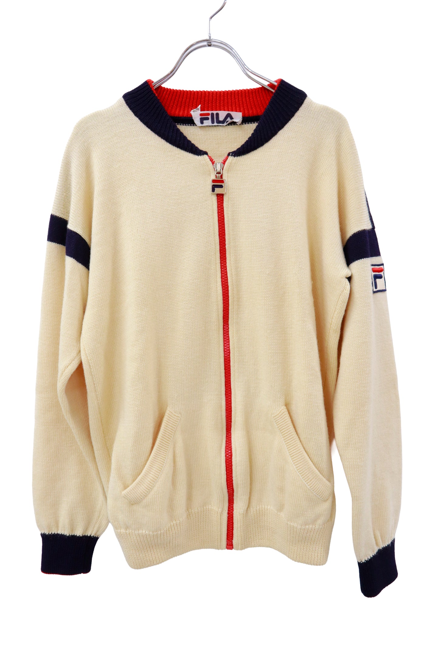 90's old FILA high gauge knit blouson/NV-［2511-029］