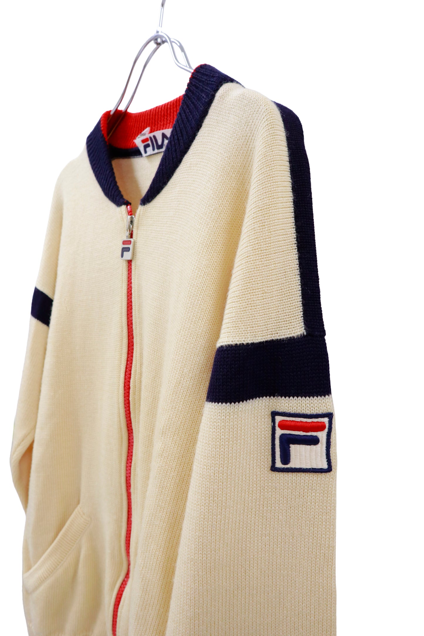 90's old FILA high gauge knit blouson/NV-［2511-029］