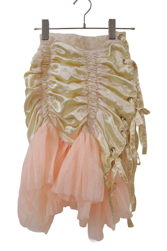 shirring frill skirt/RM-［2511-033］