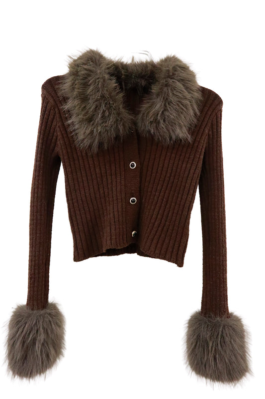 rib knit bolero/NV-［2511-050］