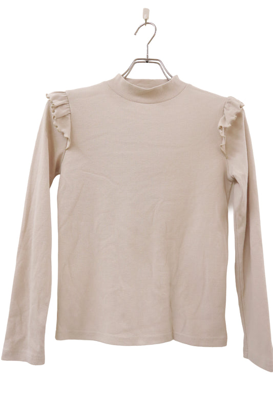 frill sleeve rib tops/NV-［2511-053］