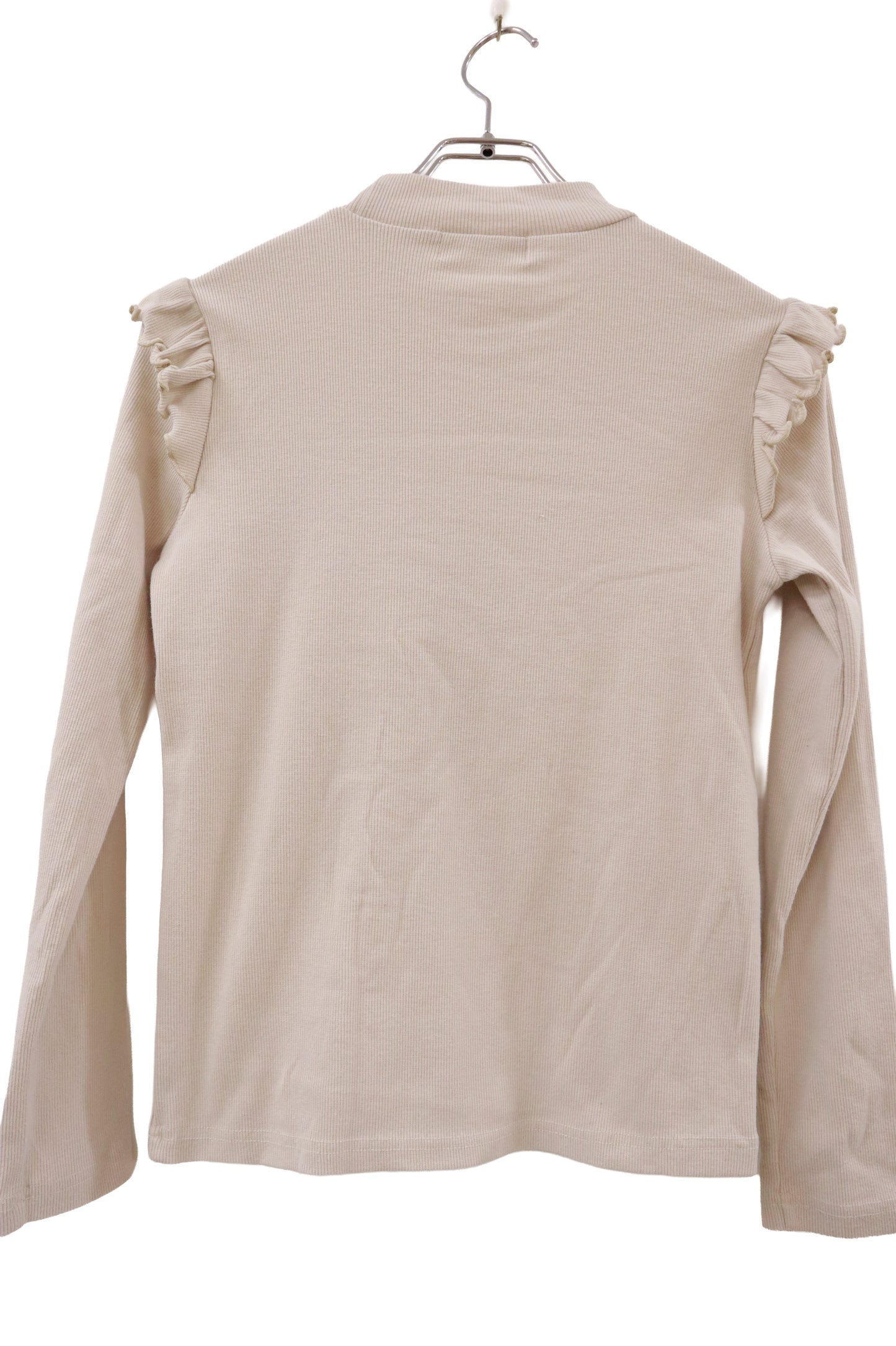 frill sleeve rib tops/NV-［2511-053］