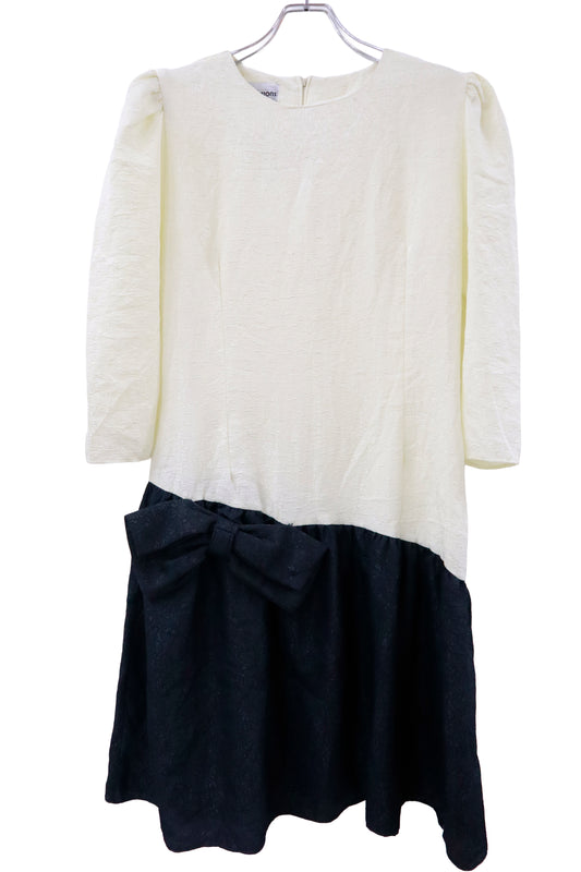 90's ribbon Appliqué dress/NV-［2511-057］