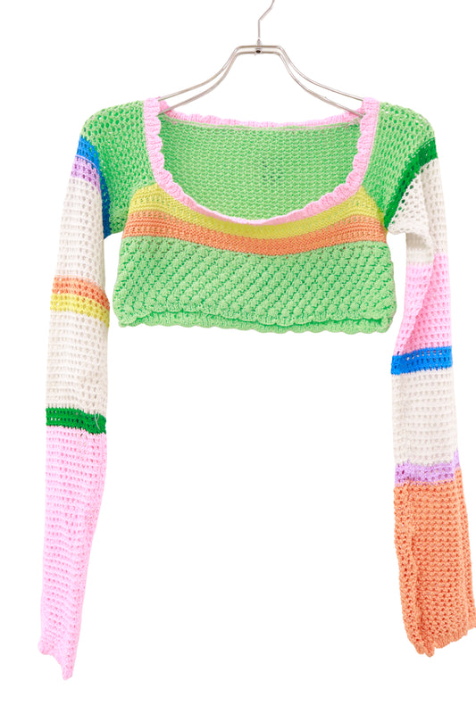 00' crochet knit tops/NV-［2511-084］