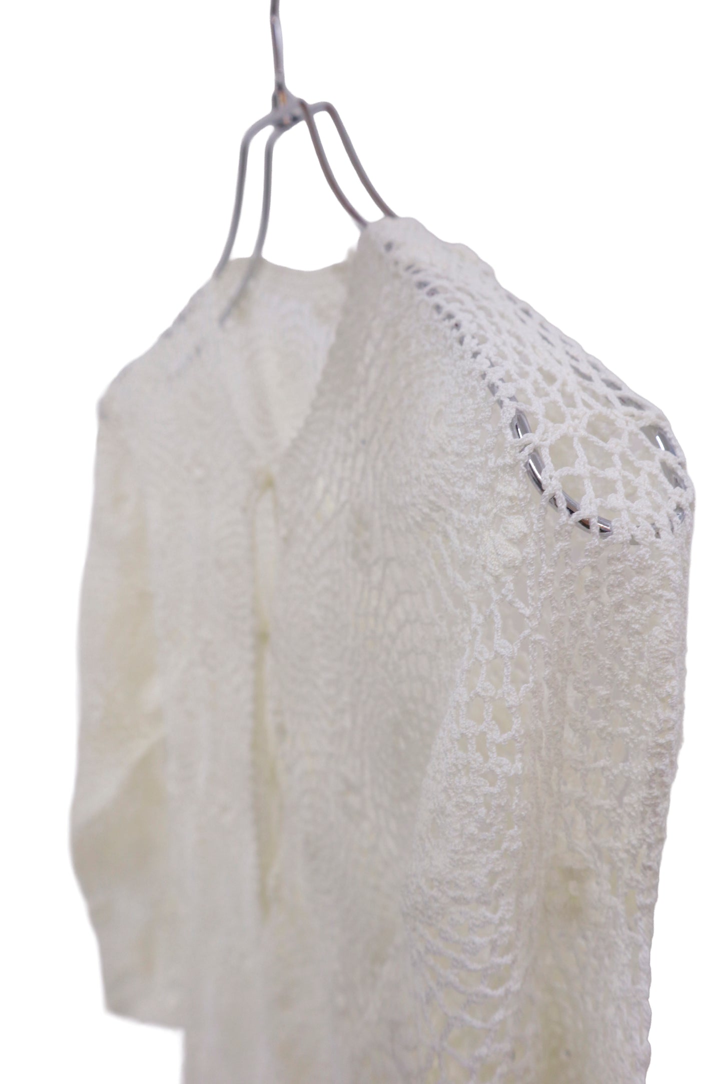 knit lace cardigan/NV-［2511-085］