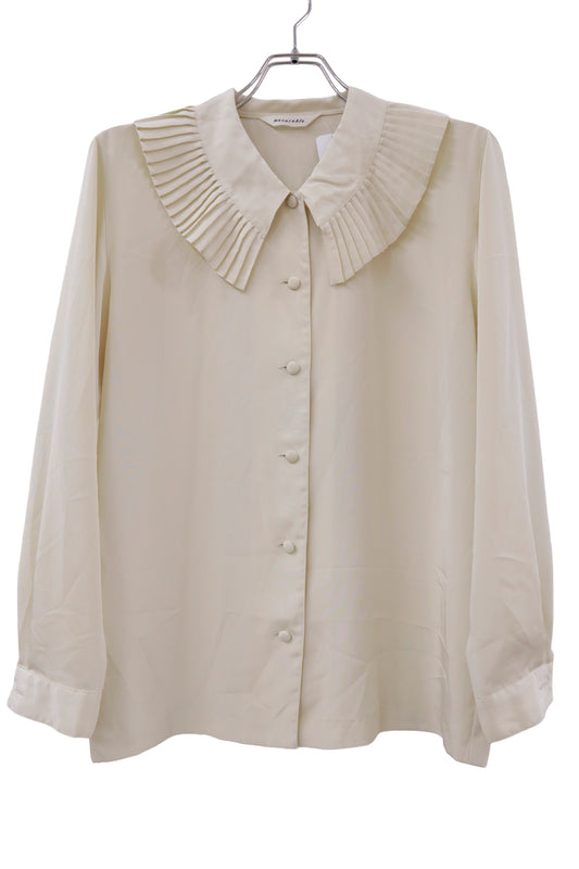 pleats collar blouse/U-［2511-019］