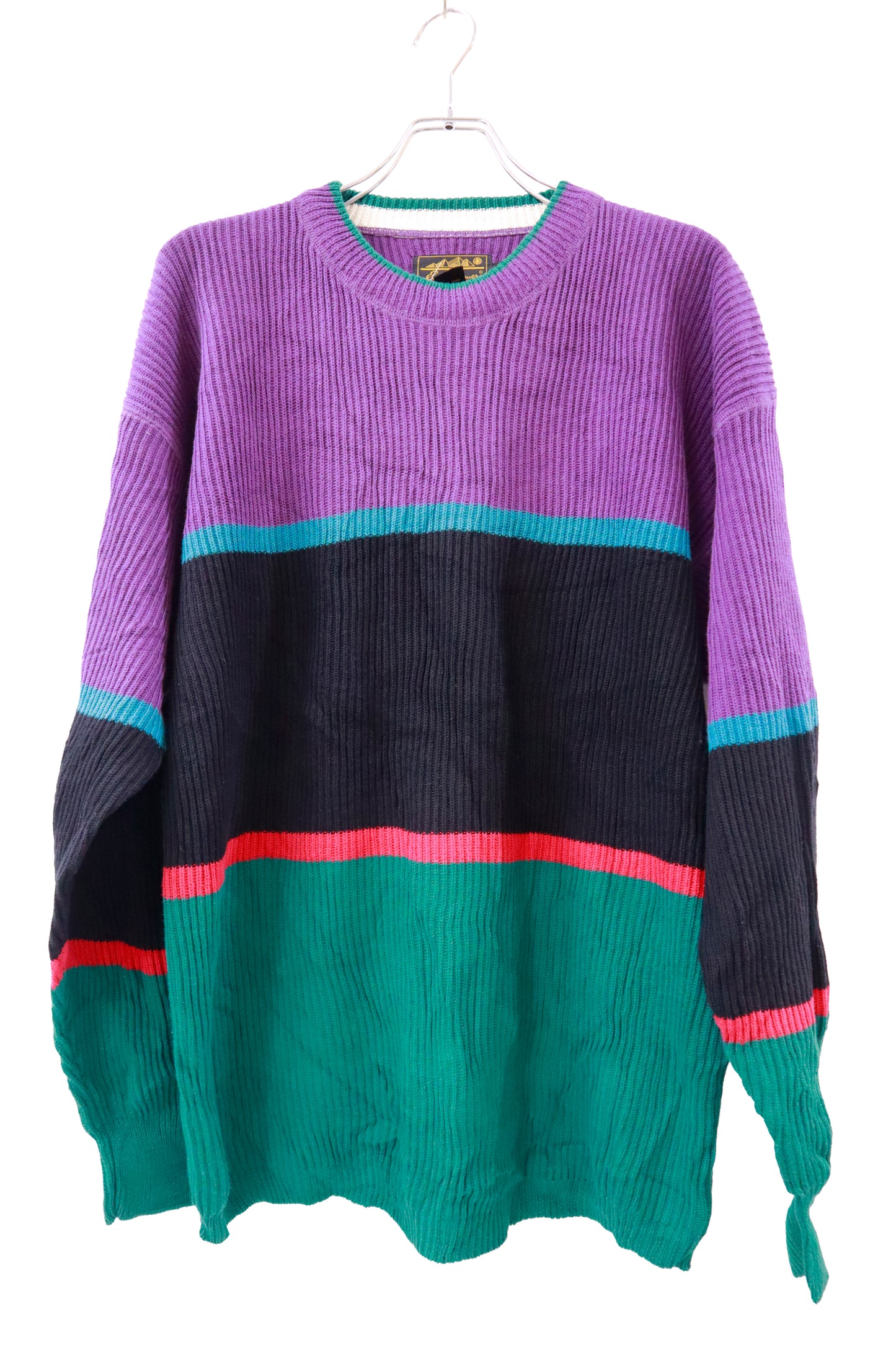 80's Eddie Bauer cotton knit sweater/NV-［2511-097］