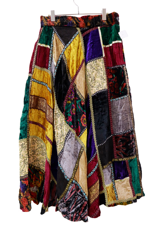 unknown antique fabric skirt/NV-［2511-101］