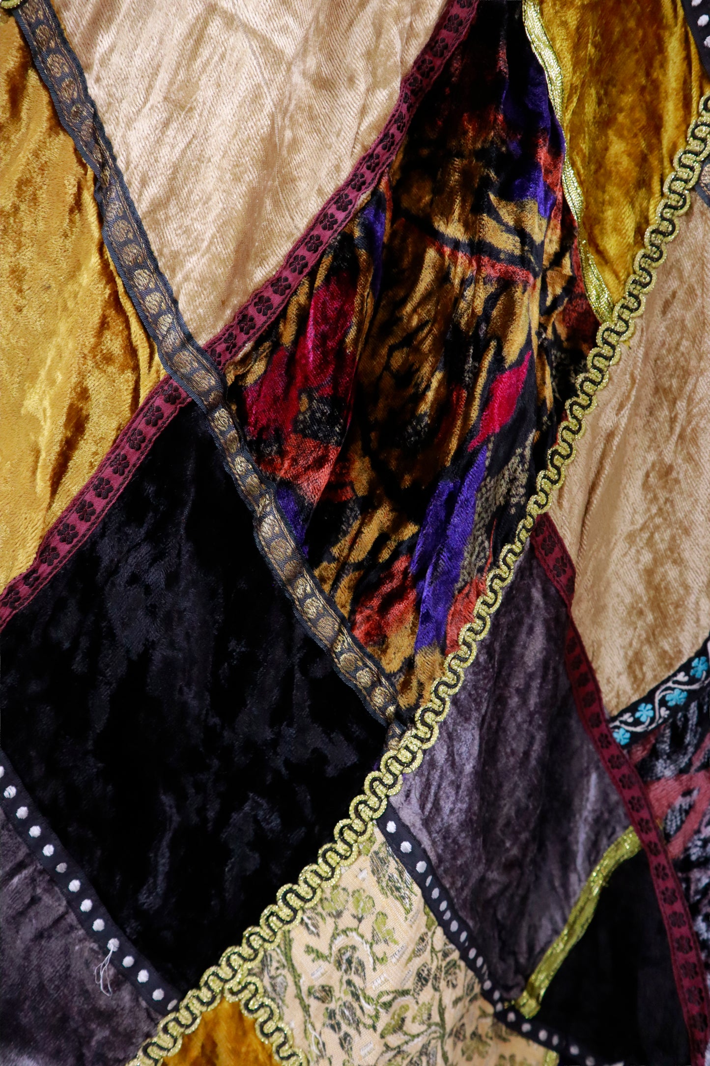 unknown antique fabric skirt/NV-［2511-101］