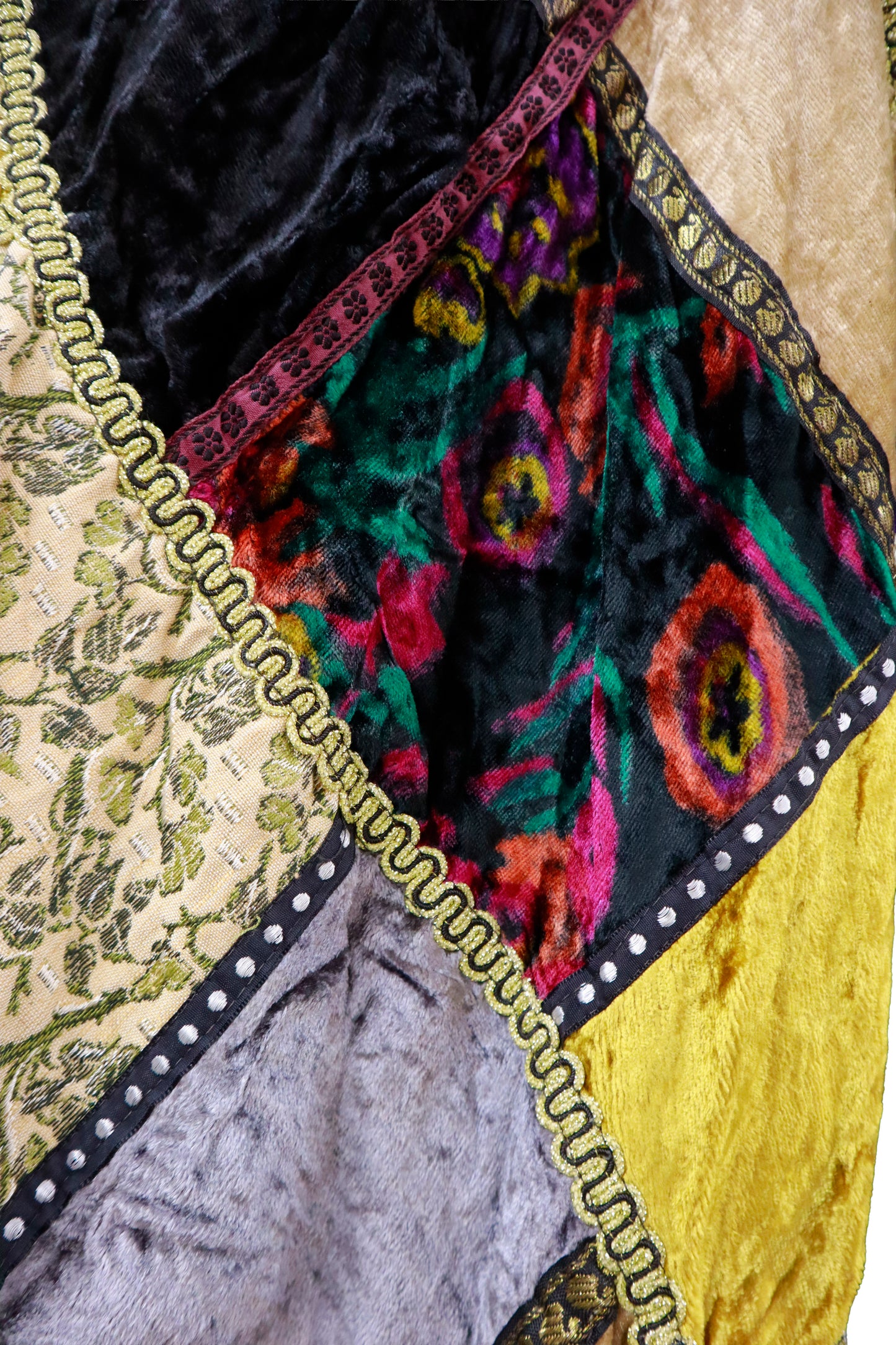 unknown antique fabric skirt/NV-［2511-101］