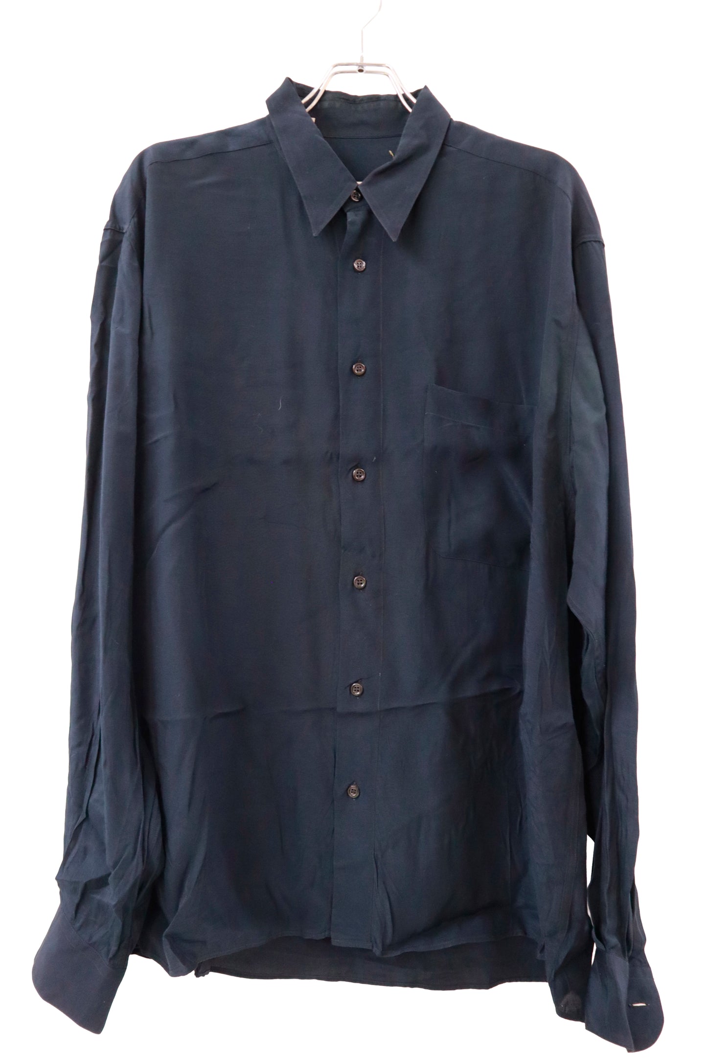FERRANTI/80's  L/S shirt made in ITALY/NV-［2511-106］