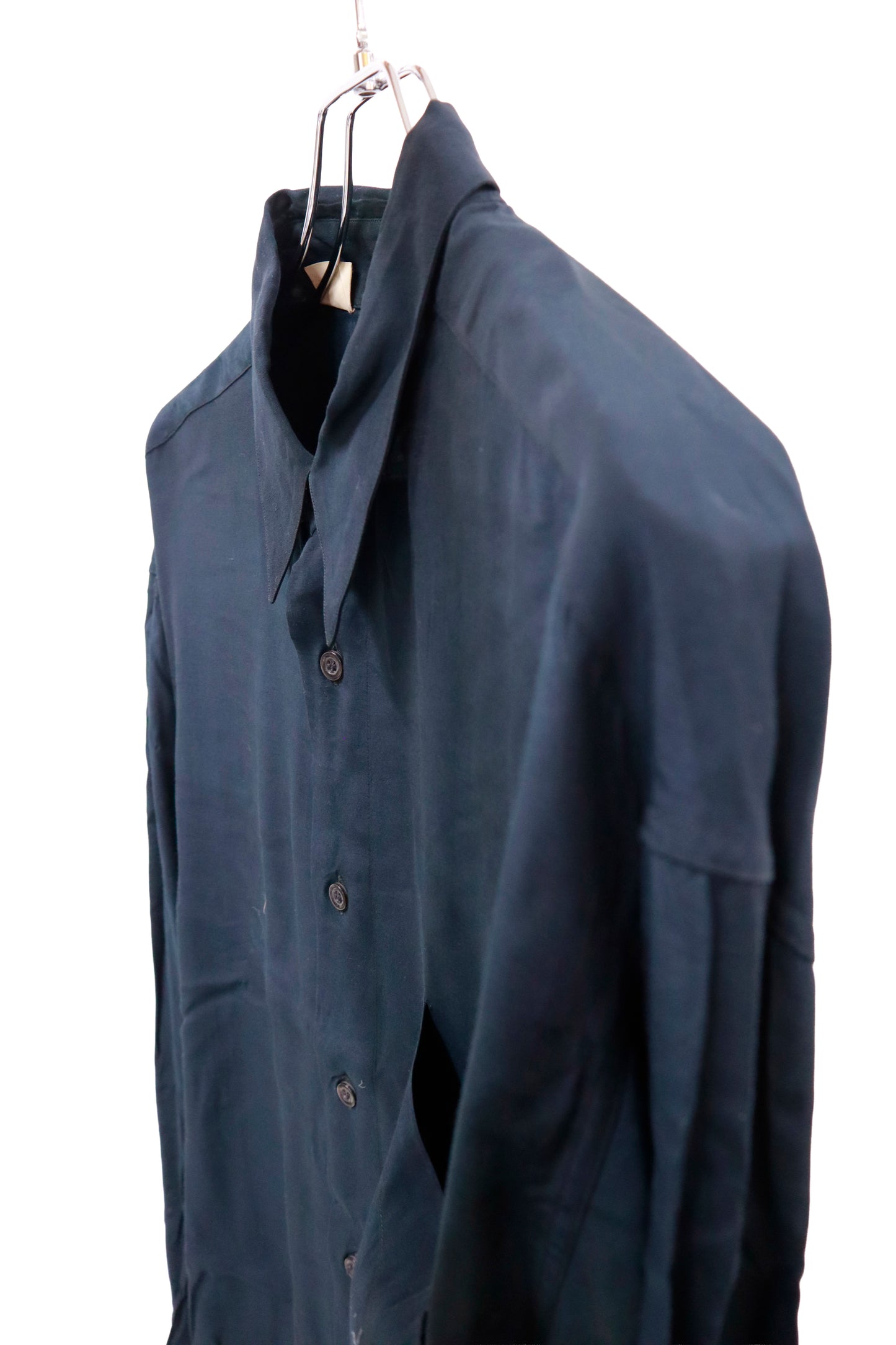 FERRANTI/80's  L/S shirt made in ITALY/NV-［2511-106］