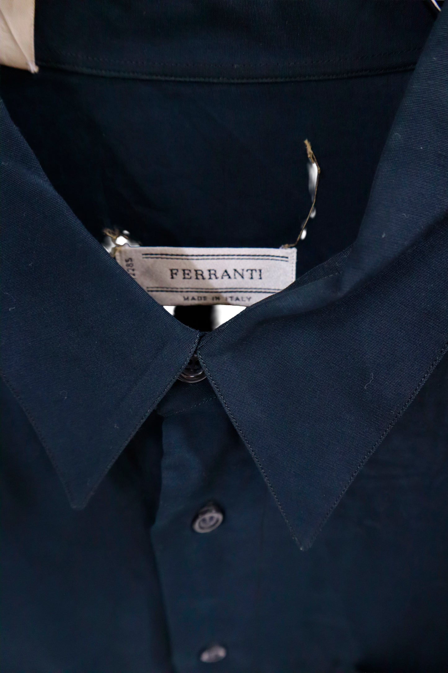 FERRANTI/80's  L/S shirt made in ITALY/NV-［2511-106］