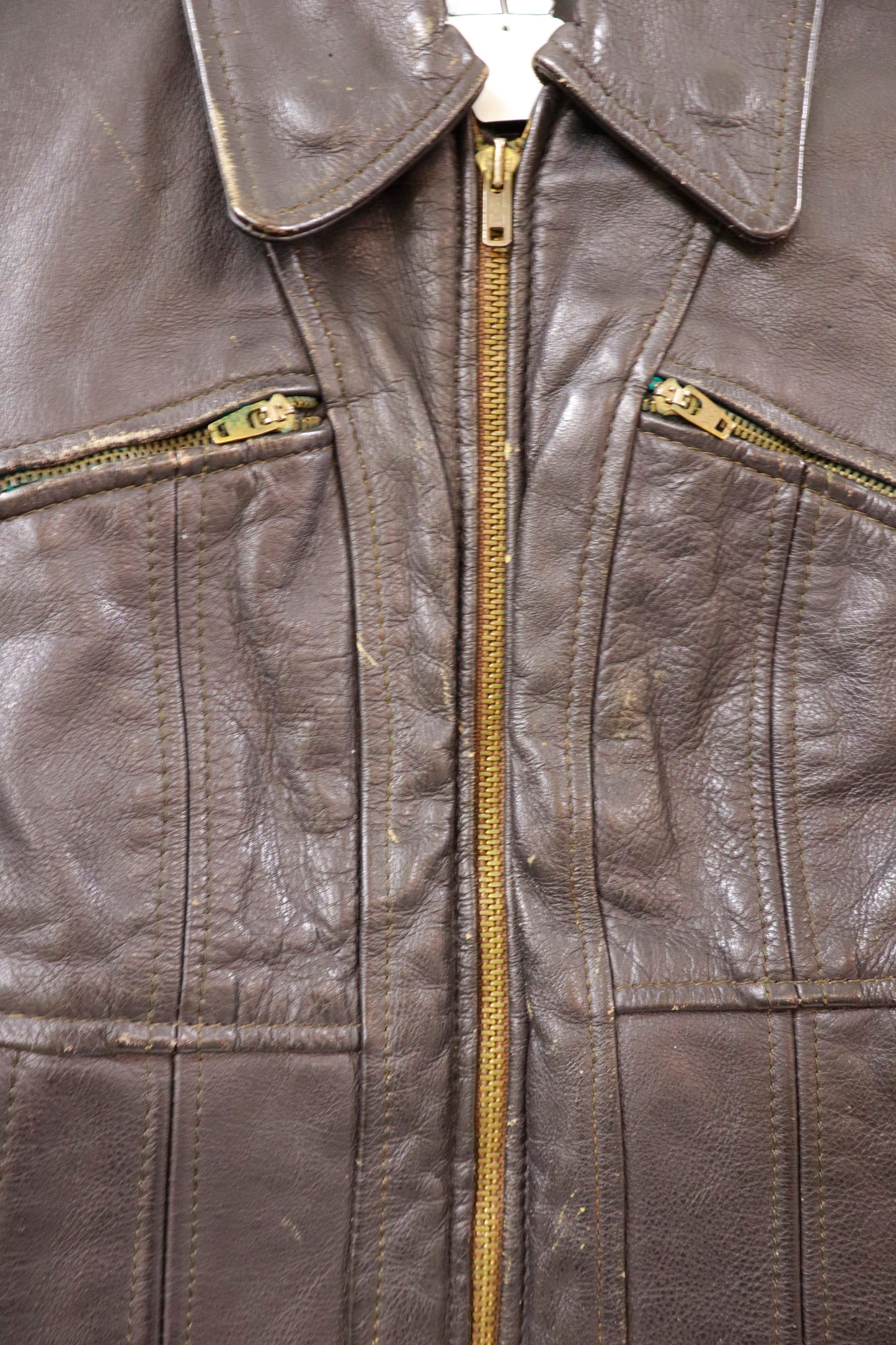 70's unknown leather jacket/NV-［2511-111］