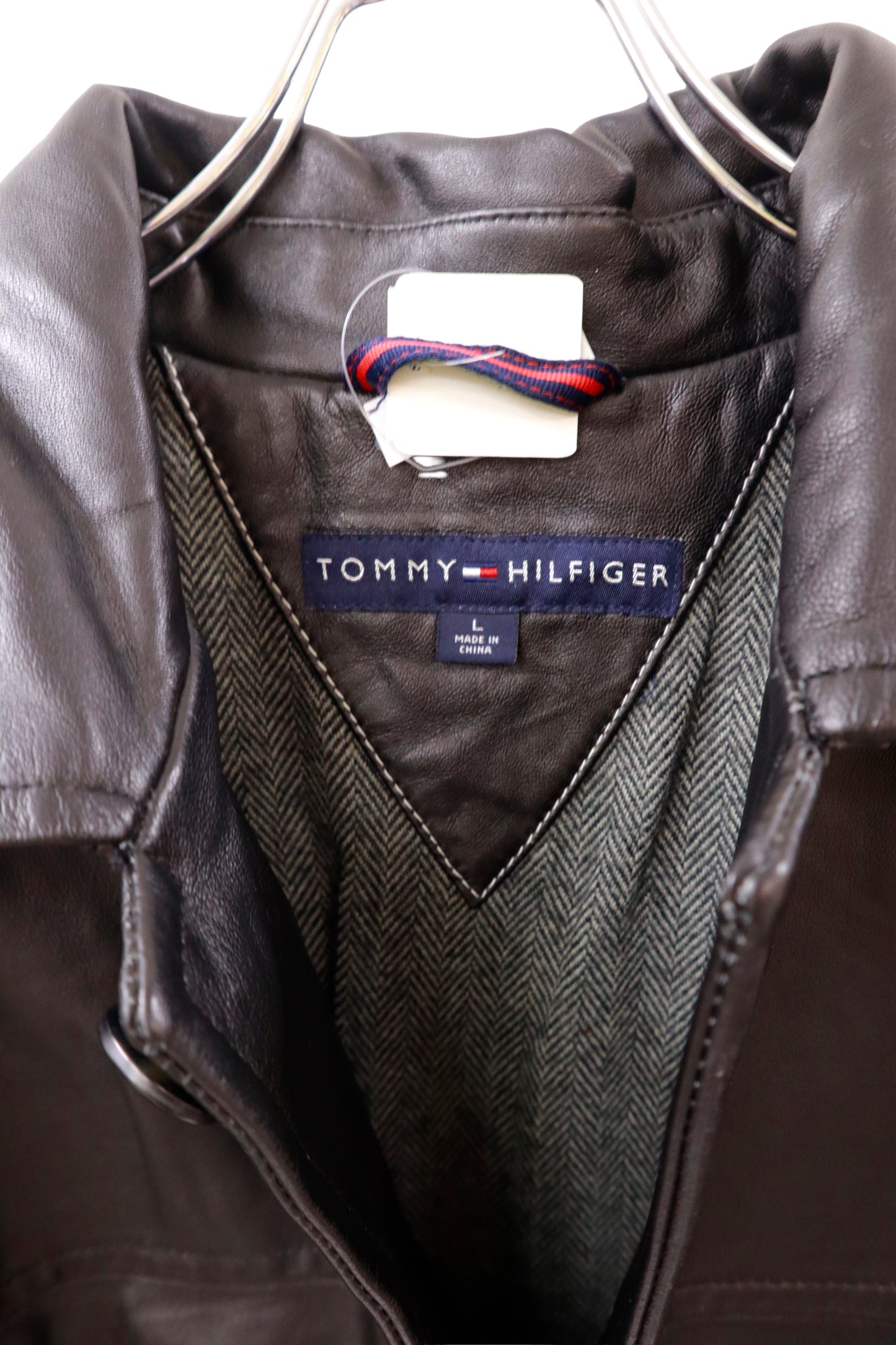 90's TOMMY HILFIGER leather jacket/NV-［2511-113］