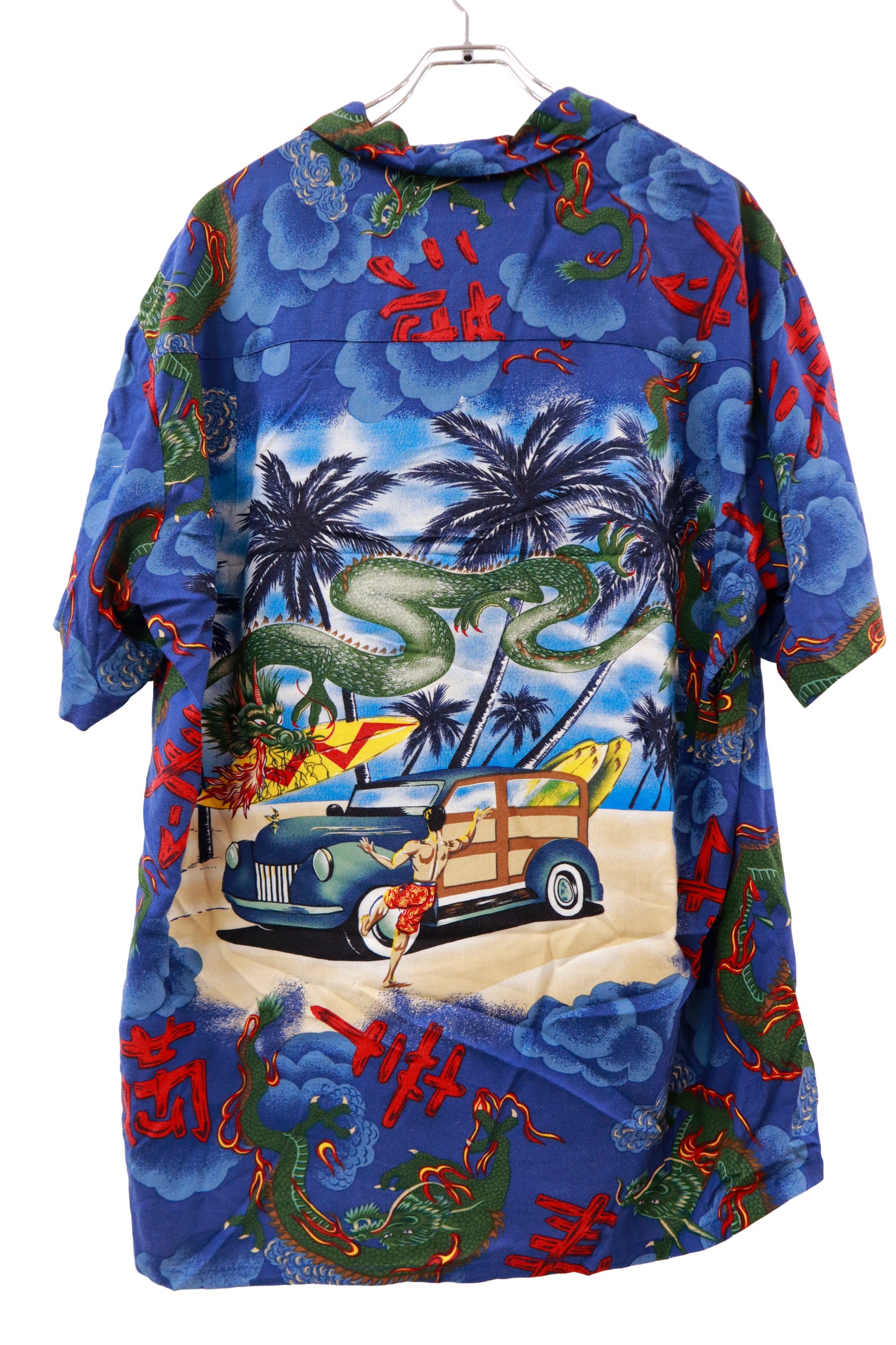 90's RED DRAGON by Kennington Hawaiian shirt/NV-［2511-121］