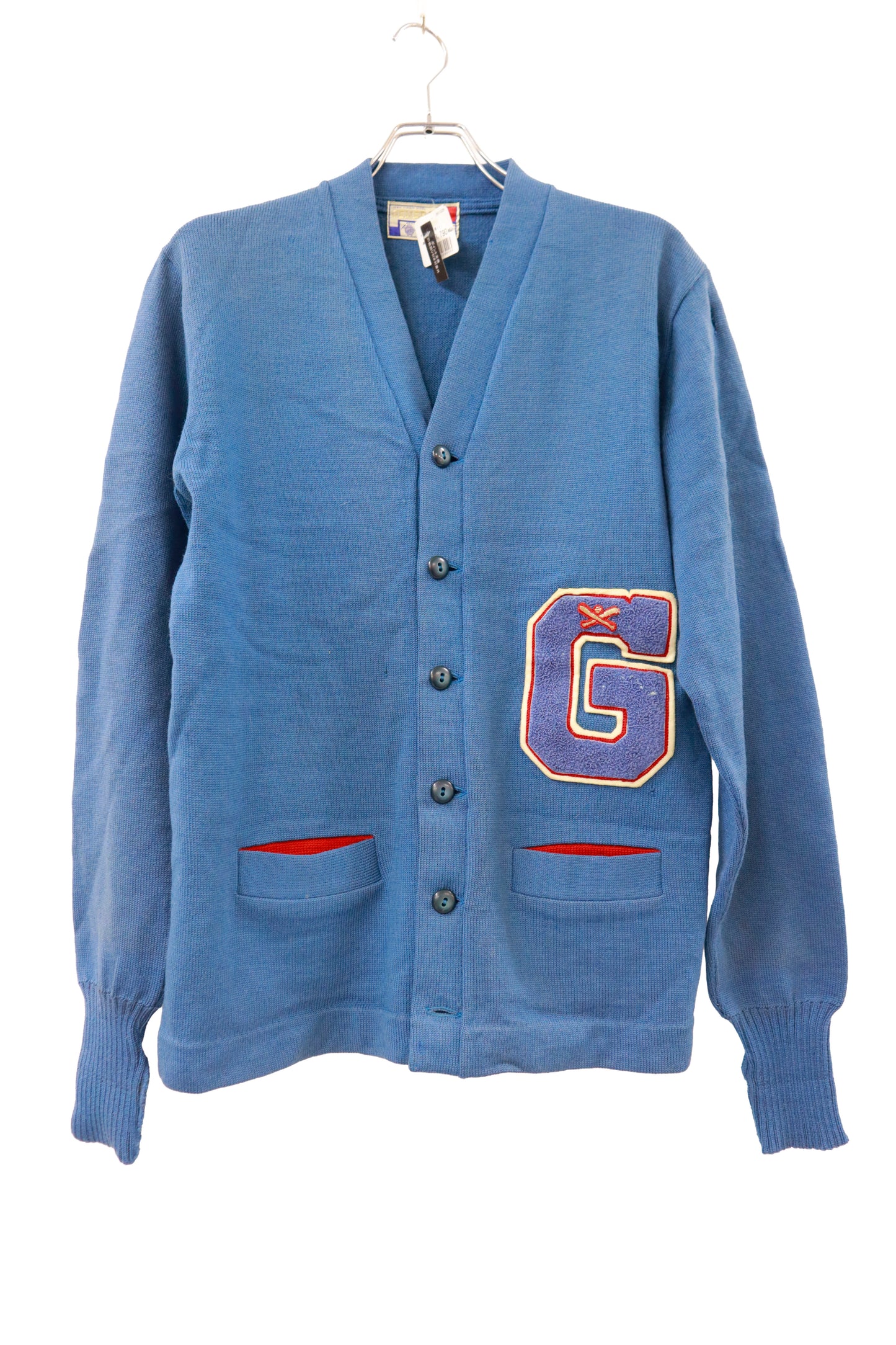 60's GENERAL SWEATER CORP. lettered cardigan/NV-［2511-128］