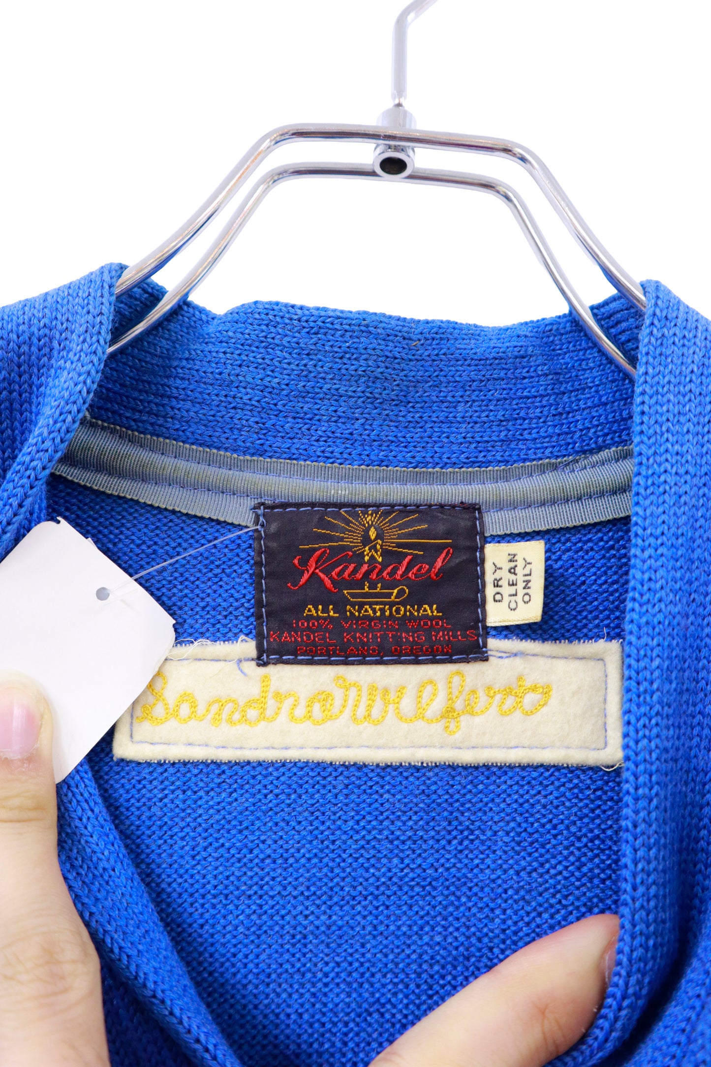 50's Kandel knitting mills lettered cardigan/NV-［2511-129］