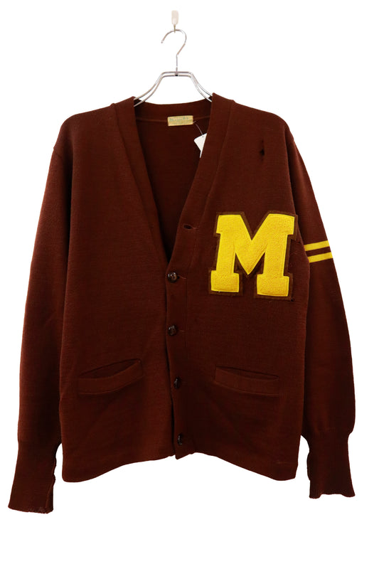 60's misrack's lettered  cardigan/NV-［2511-132］