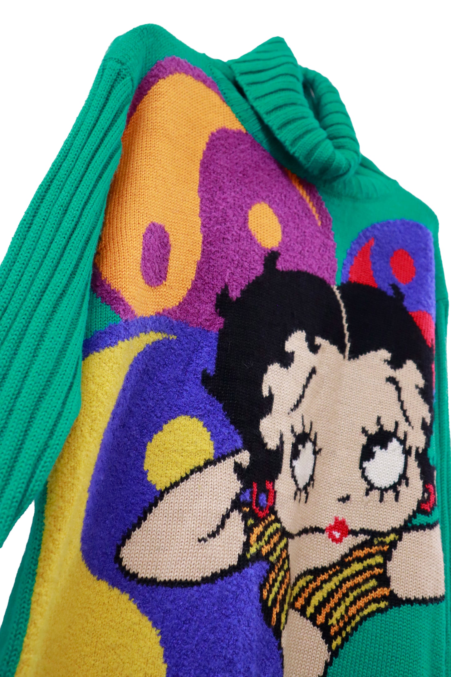 90's BETTY BOOP wool mix knit sweater/NV-［2511-149］