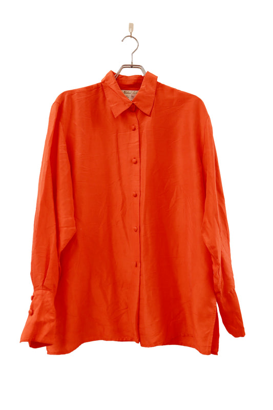 90's silk shirt/NV-［2511-157］