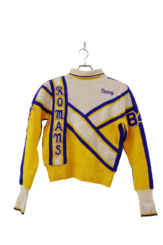 80's cheerleading knit sweater/NV-［2511-165］