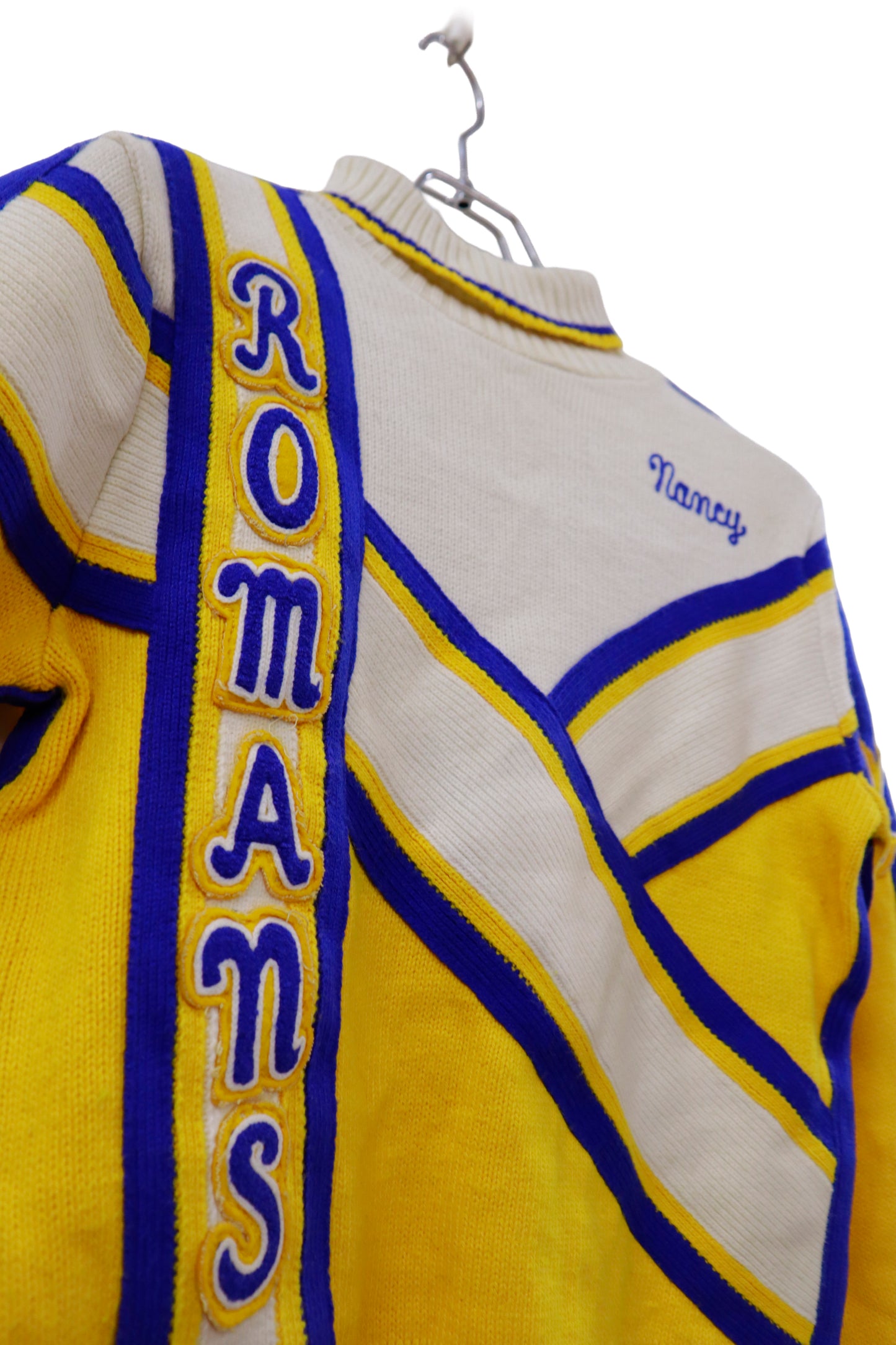 80's cheerleading knit sweater/NV-［2511-165］