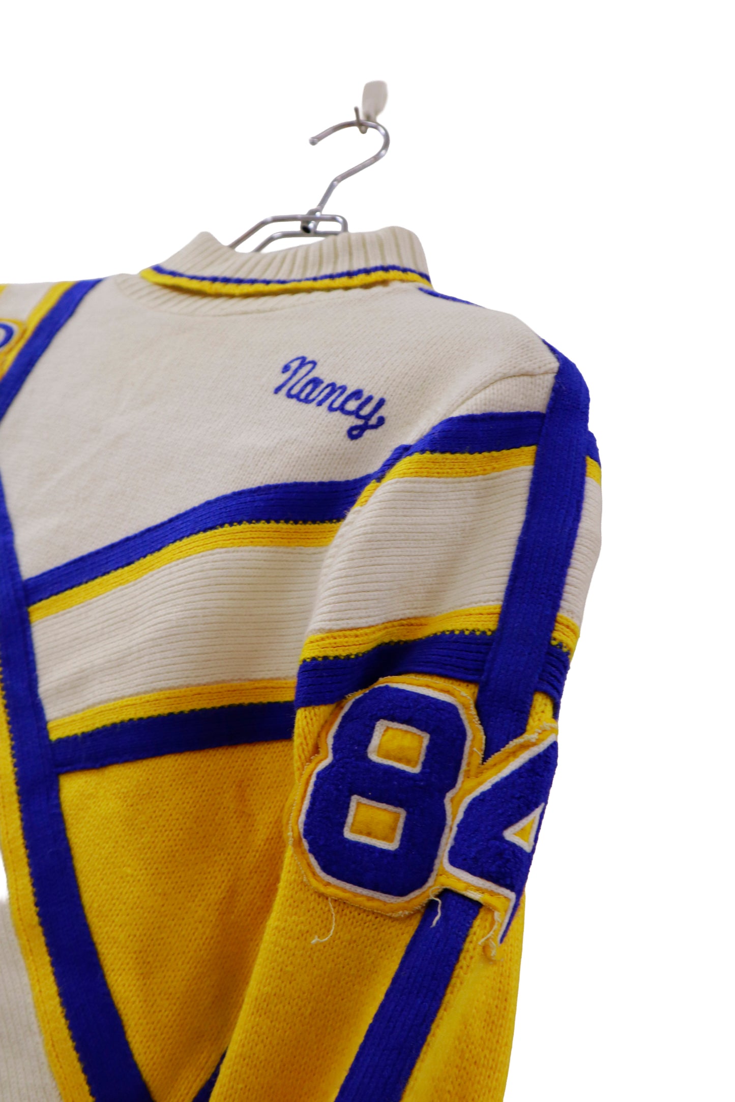 80's cheerleading knit sweater/NV-［2511-165］