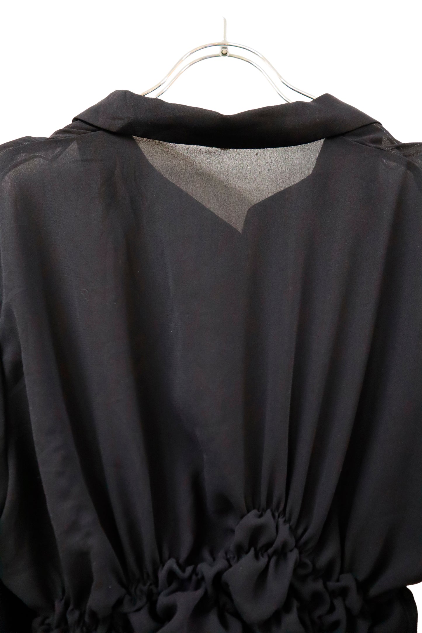 shirring sheer dress/ RM-［2513-095］