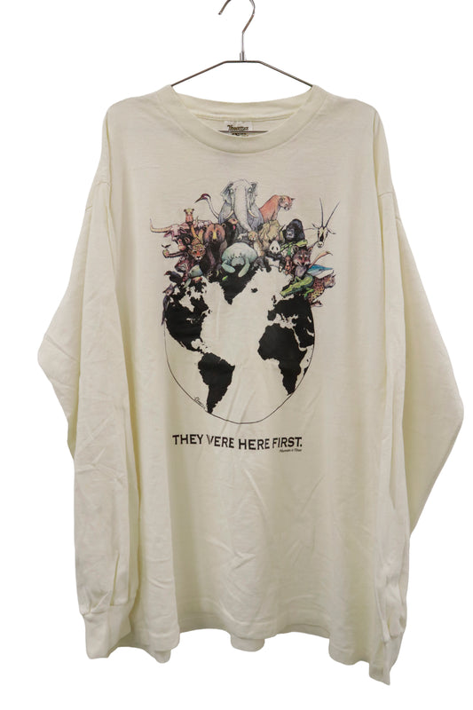 90’s Human-i-Tees ”animal print” L/S Tee / NV-［2601-004］