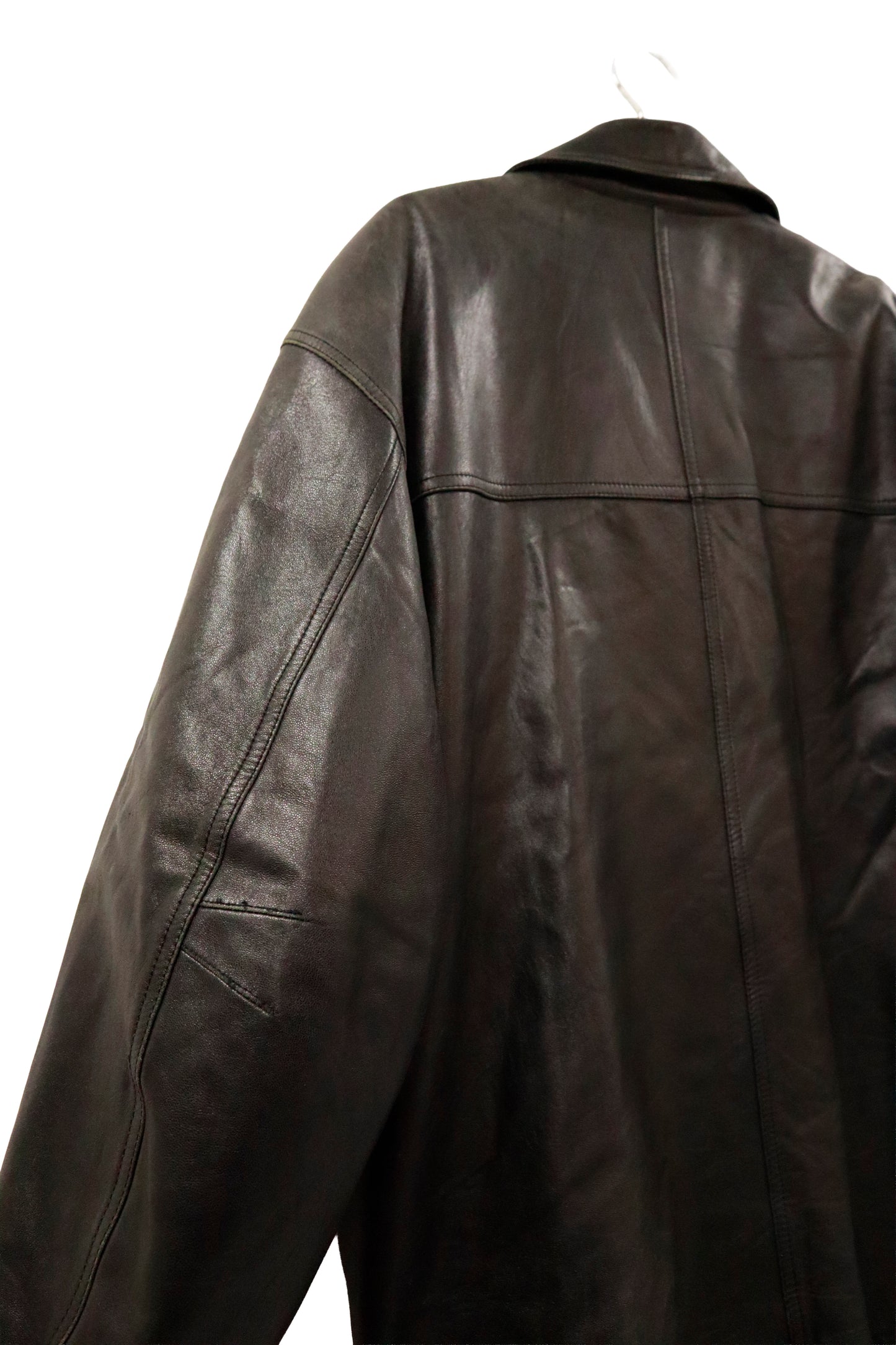 90's leather car coat / U-［2601-001］