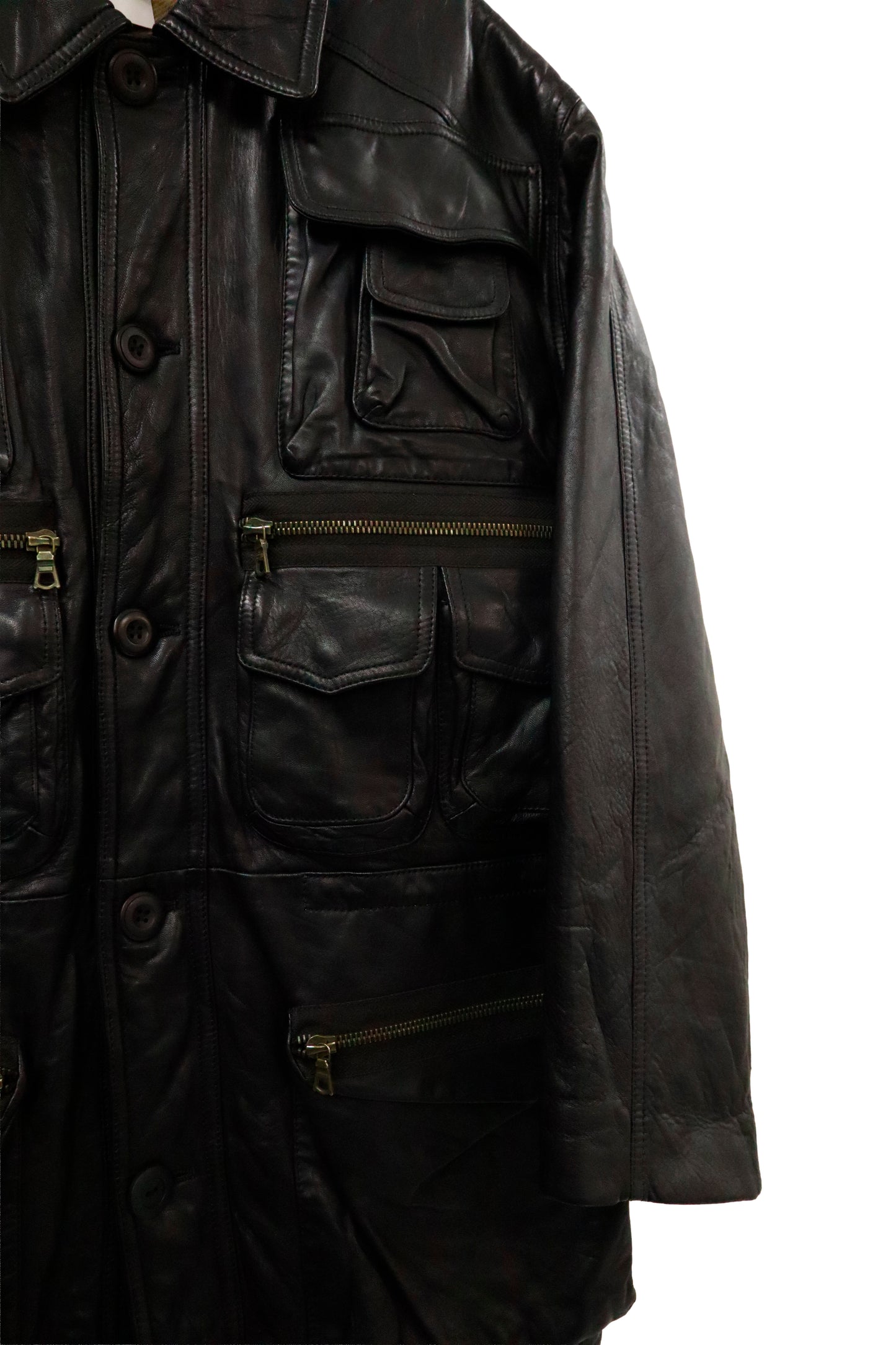 90's leather jacket / NV-［2601-009］