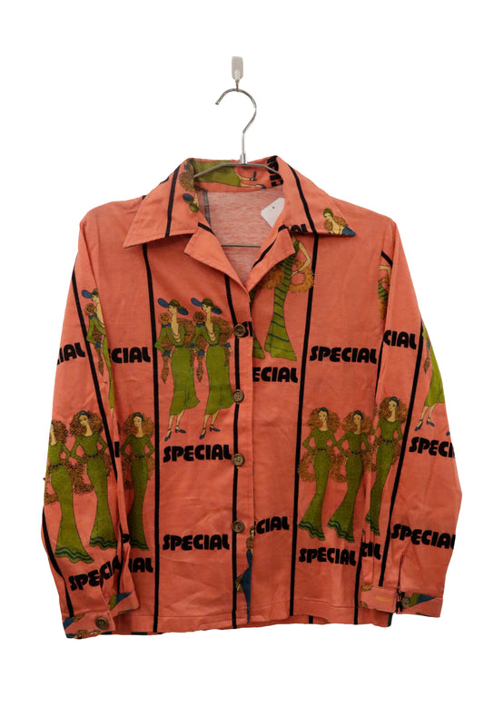 70'~80's open collar shirt / U-［2601-010］