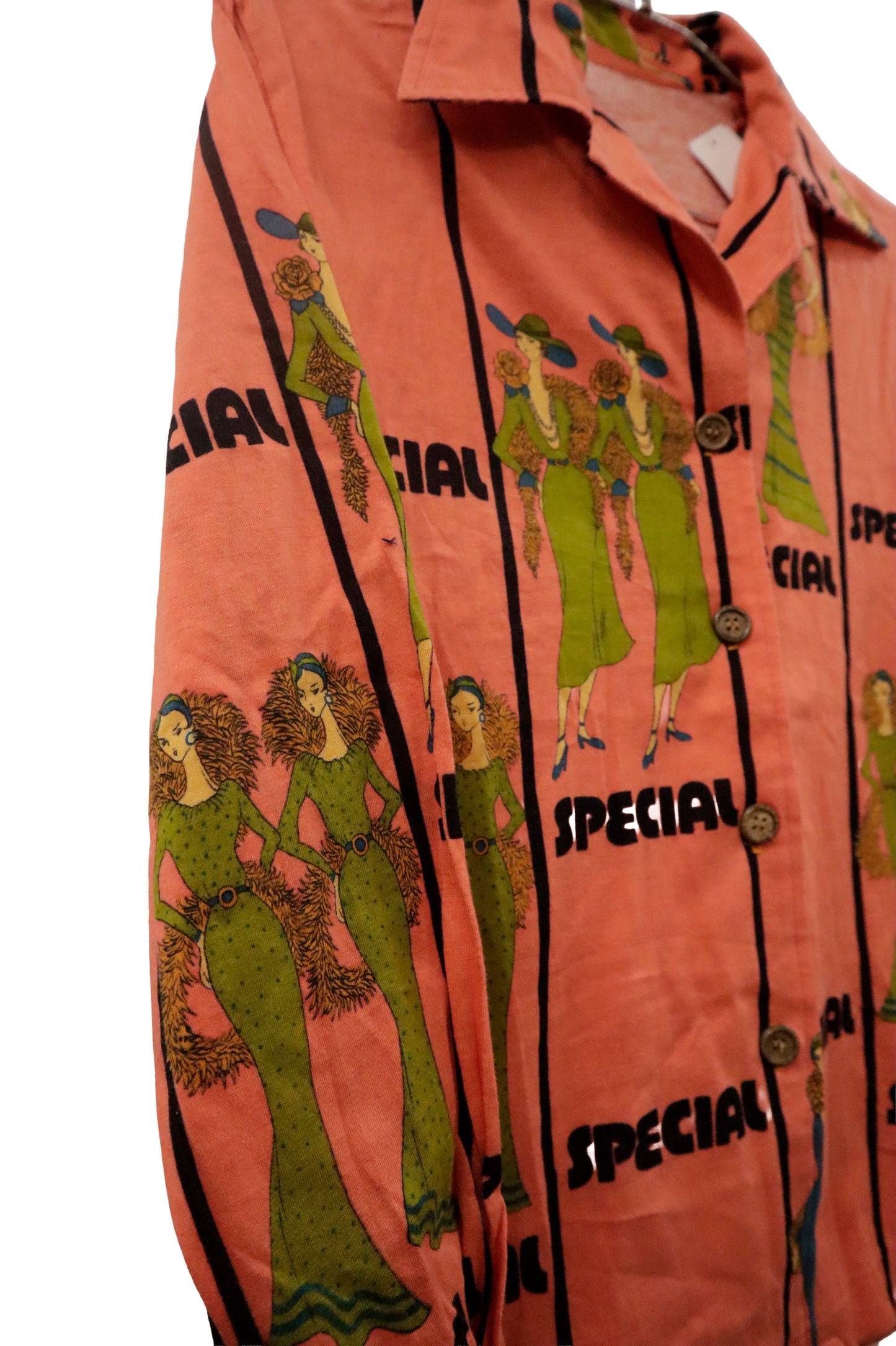 70'~80's open collar shirt / U-［2601-010］