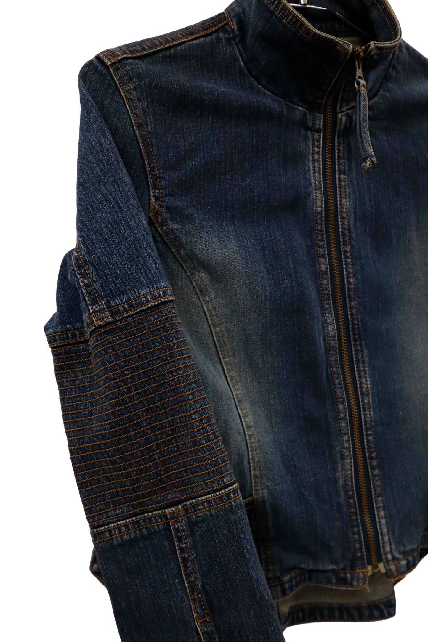 stand collar denim jacket / U-［2601-023］