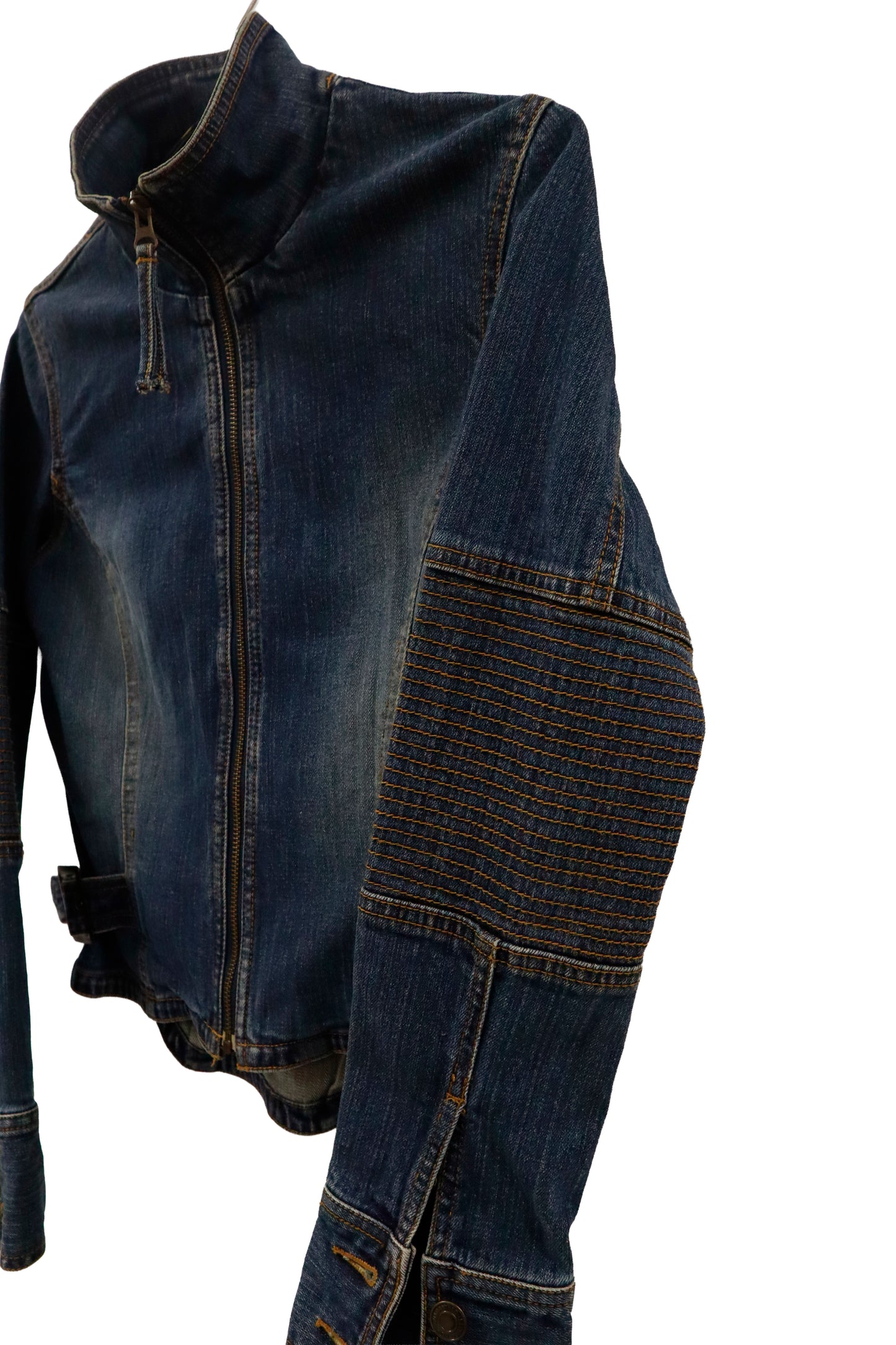 stand collar denim jacket / U-［2601-023］