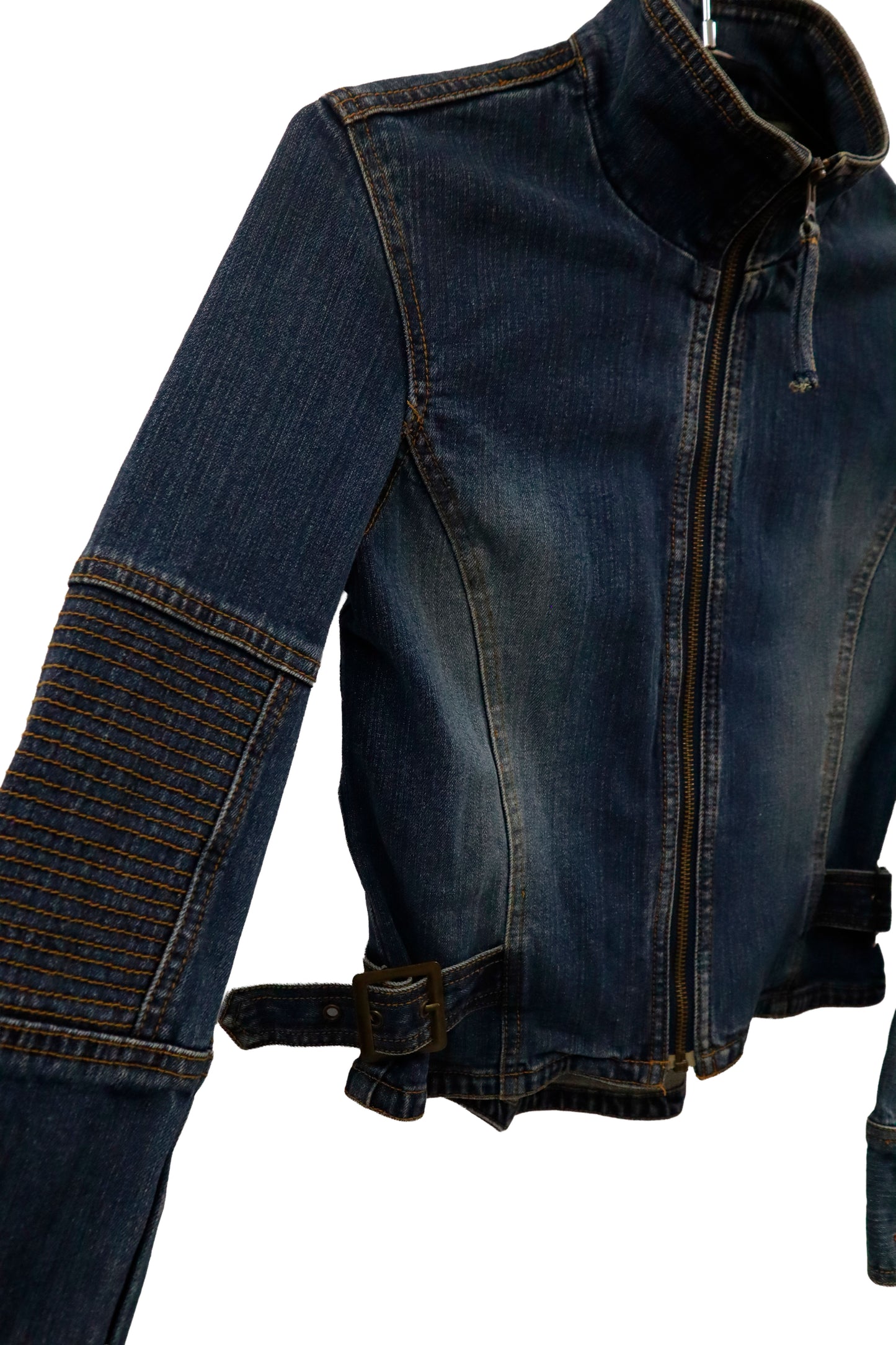 stand collar denim jacket / U-［2601-023］