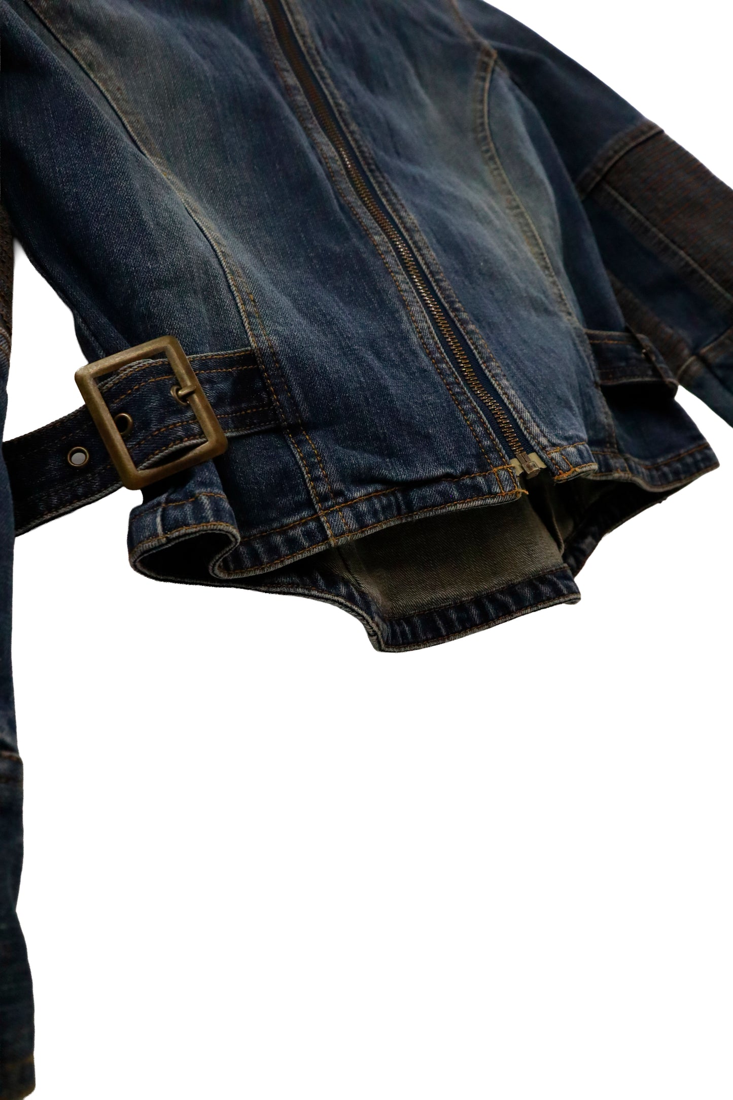 stand collar denim jacket / U-［2601-023］