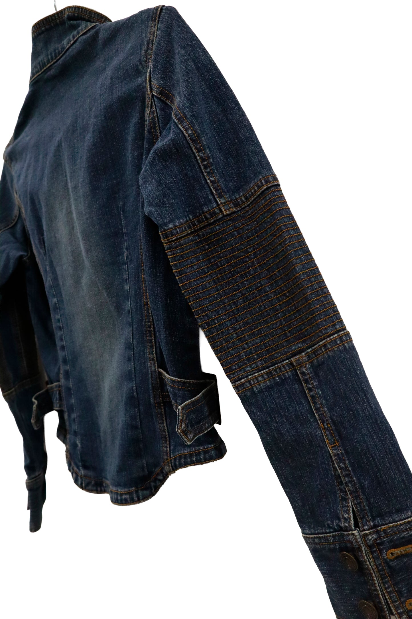 stand collar denim jacket / U-［2601-023］