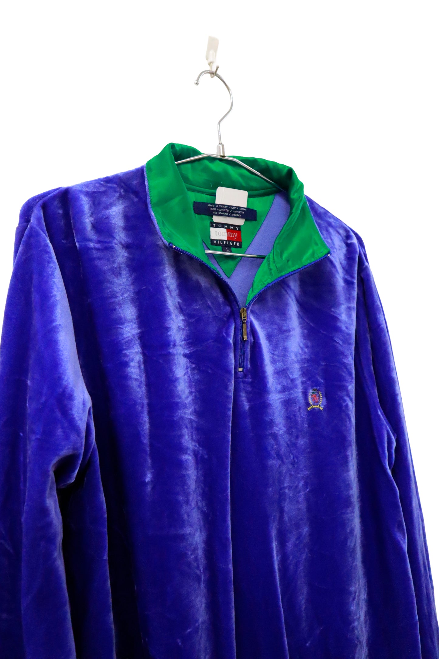 90's TOMMY HILFIGER velor tops /NV-［2601-041］