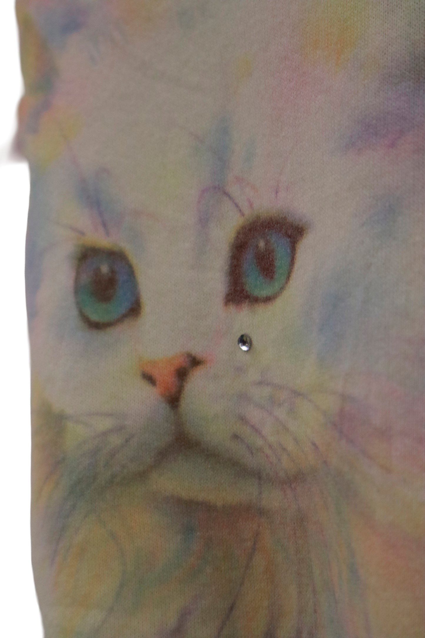 90's cat design sweat shirt  /NV-［2601-047］