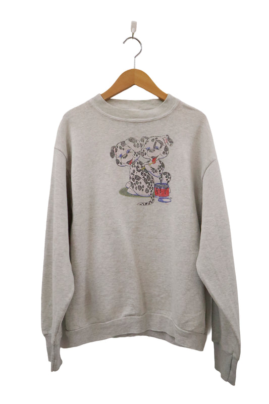 90's dog design sweat shirt / NV-［2601-049］