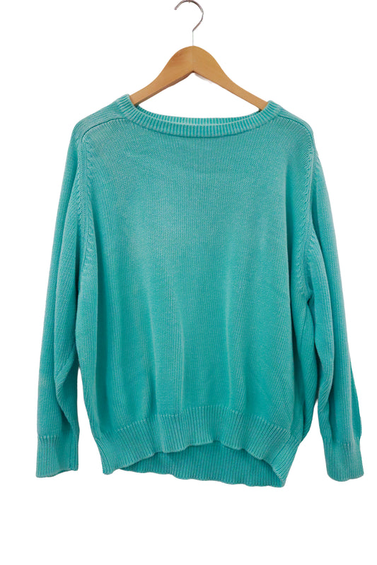 90's benetton cotton knit sweater /  NV-［2601-051］