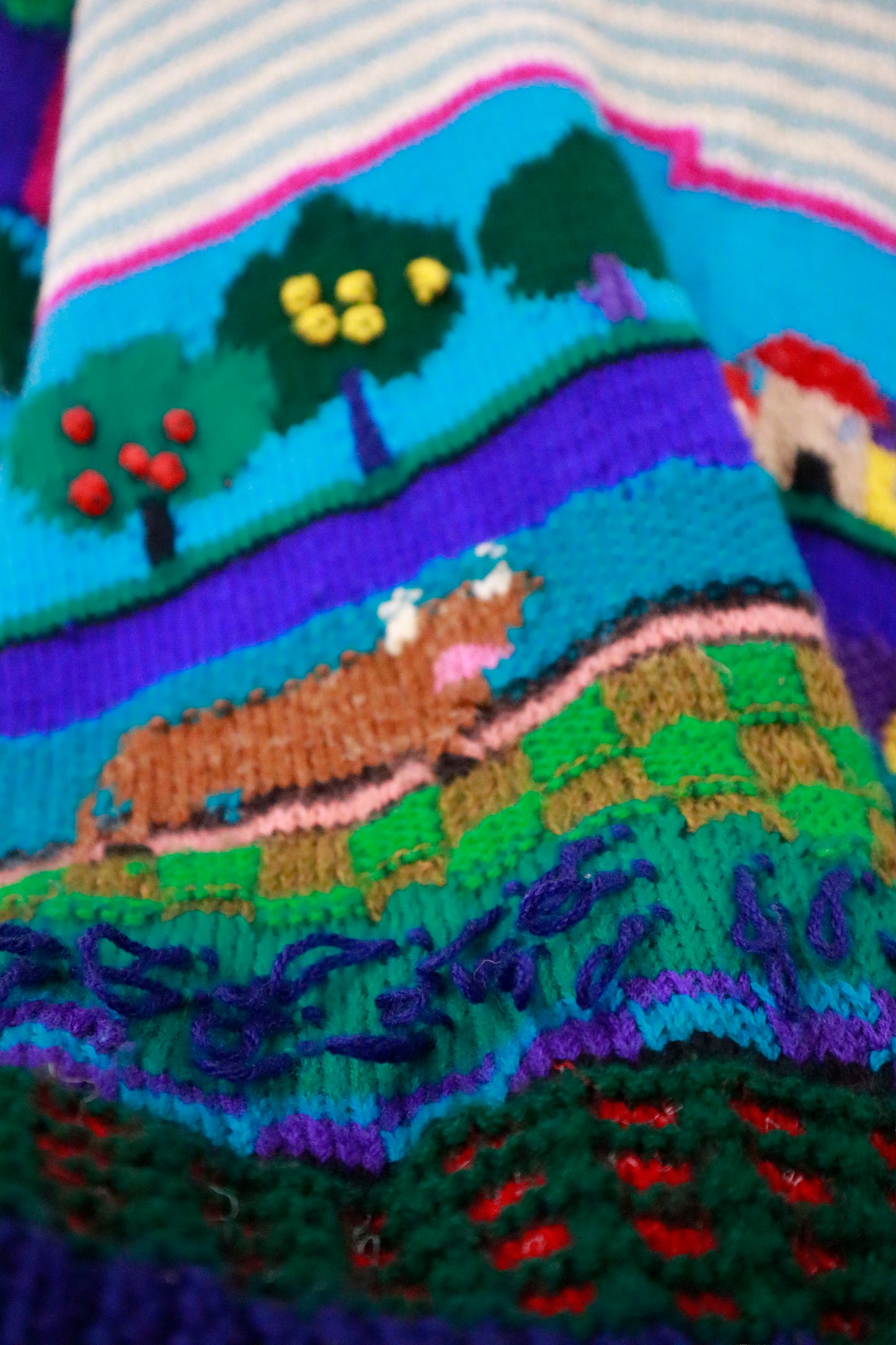 80's knit sweater / NV-［2601-054］