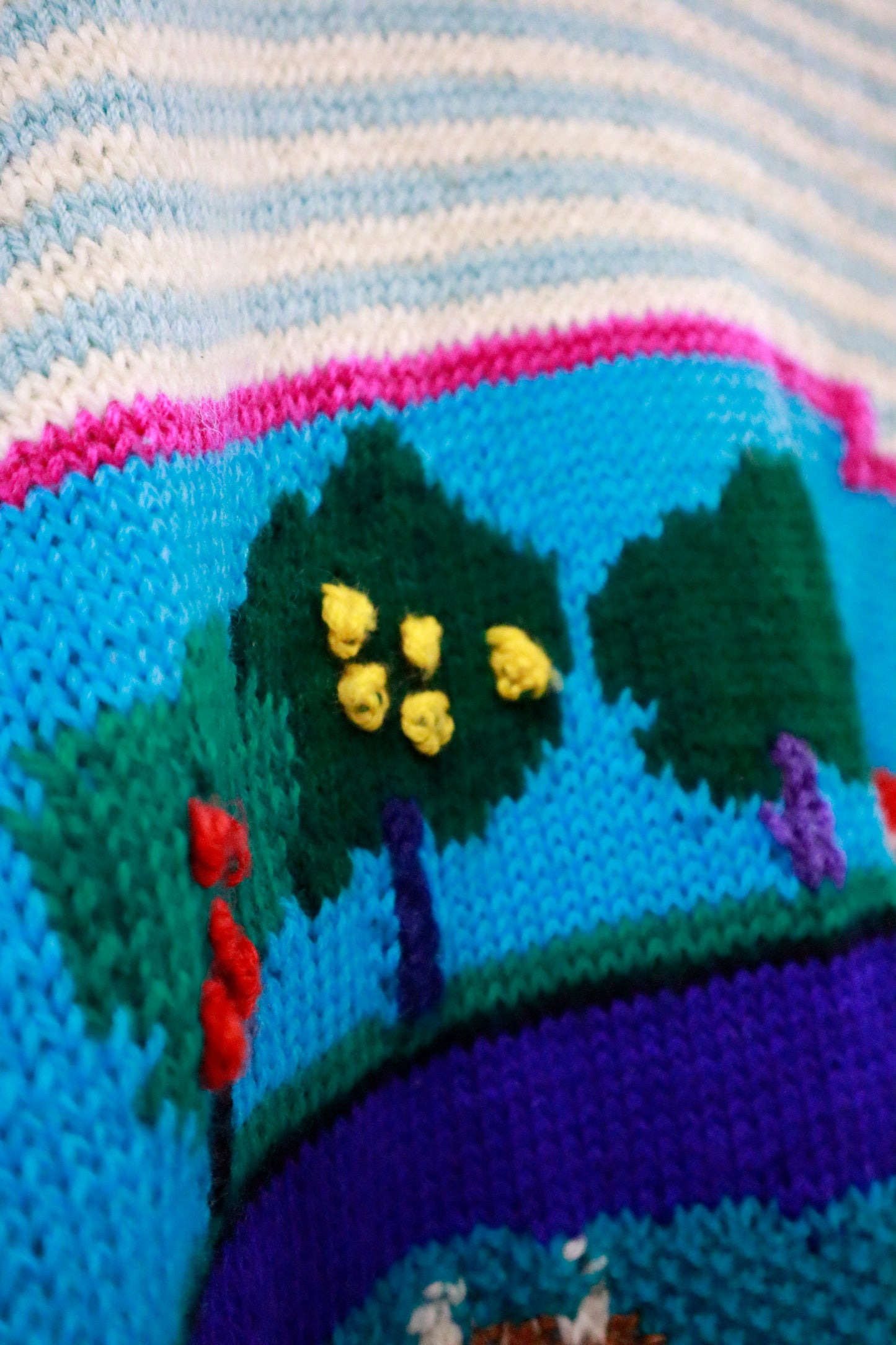 80's knit sweater / NV-［2601-054］