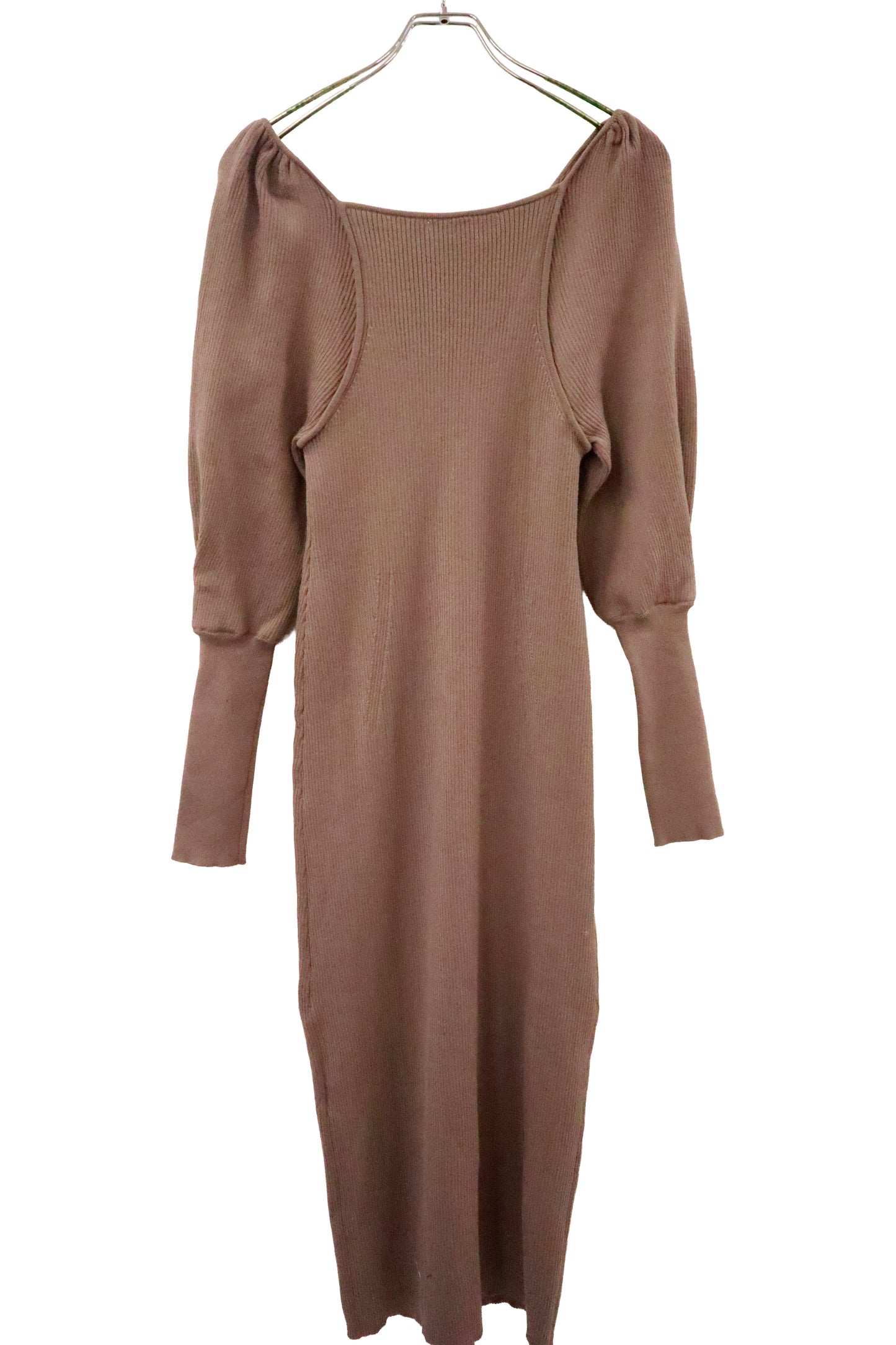 rib knit dress / U-［2601-040］